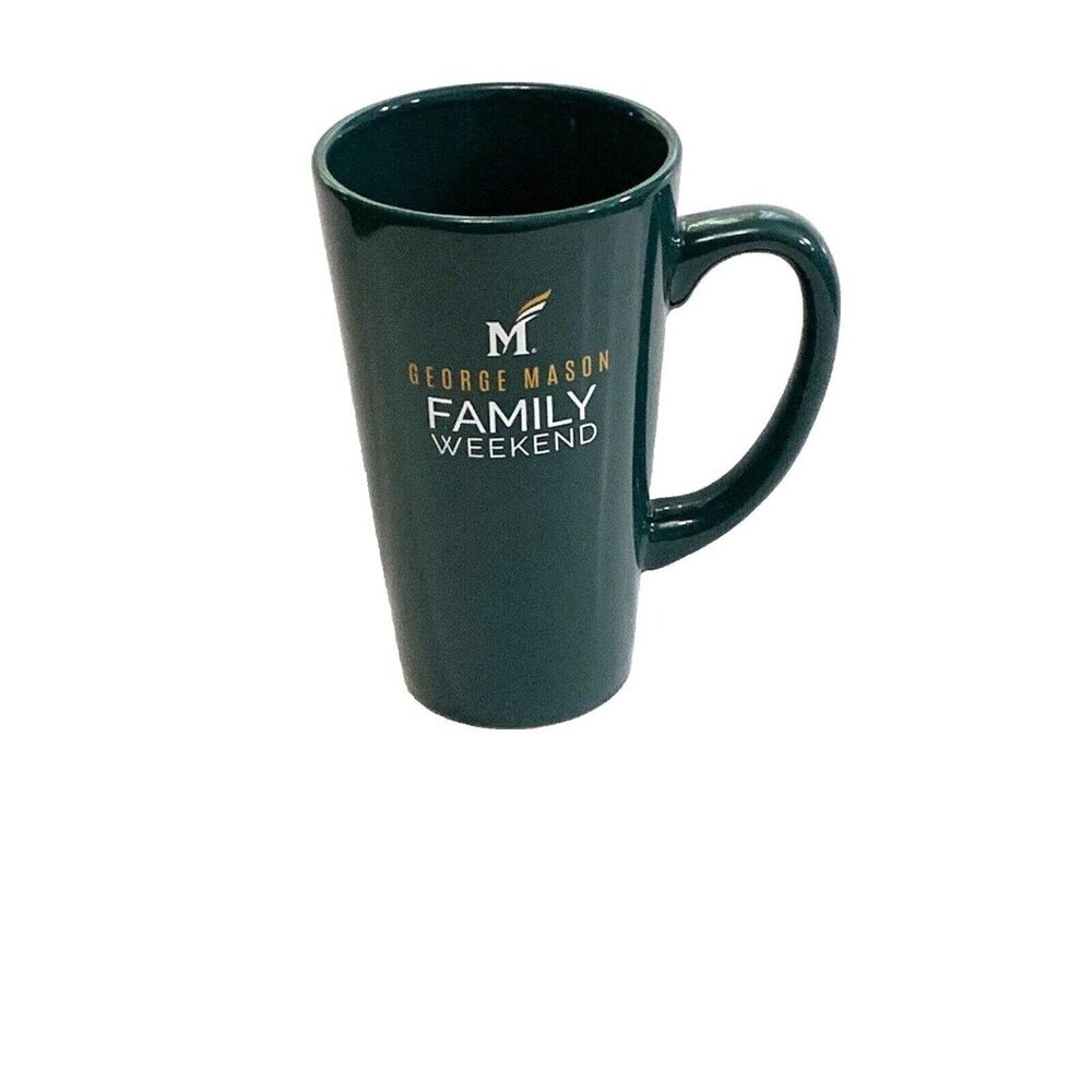 George Mason Virginia University Mug Family Weekend Tall Green Coffee Cup